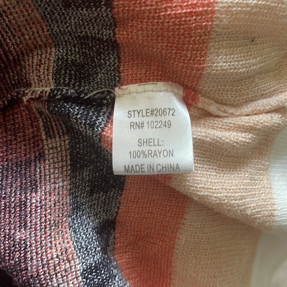 Skies Are Blue Sz M Tribal Aztec Draped Shoulder Open-Front Cardigan - Picture 8 of 9